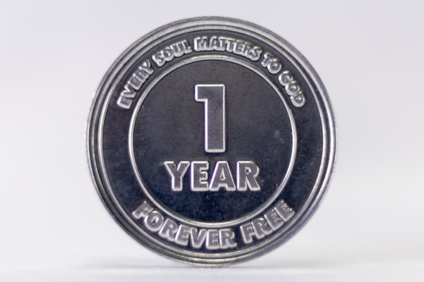 Forever Free 1 Year Sobriety Chip
