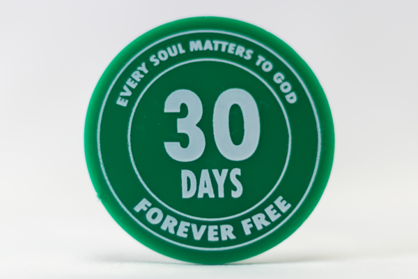 30 Day Plastic Sobriety Milestone Chip
