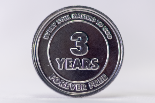 Forever Free 3 Year Sobriety Chip