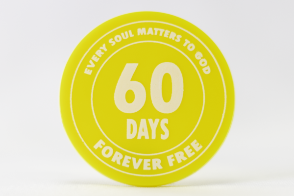 60 Day Plastic Sobriety Chip from Forever Free