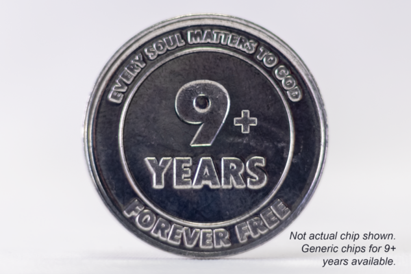 Forever Free 9 Year Sobriety Chip